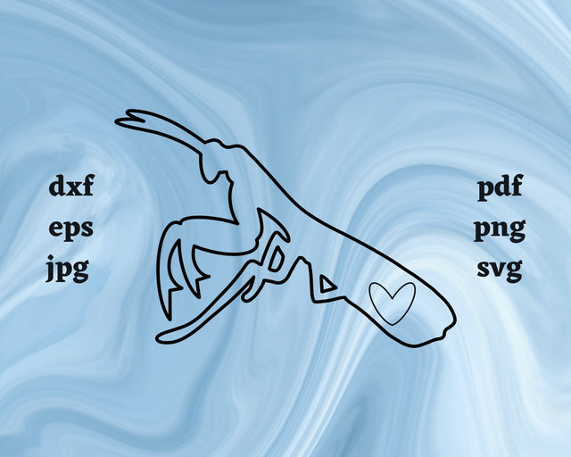 Praying Mantis Heart SVG Cut File SVG Northern Light SVG 