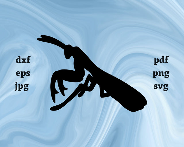 Praying Mantis SVG Cut File SVG Northern Light SVG 