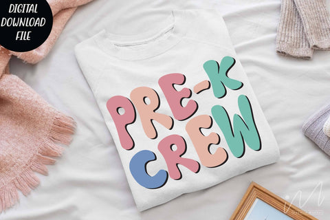 Pre-k crew svg, Pre-k t shirt svg, Pre-k teacher t shirt svg,Pre-k group shirt, Teacher t shirt, School svg, Back to school svg, cut files SVG Isabella Machell 