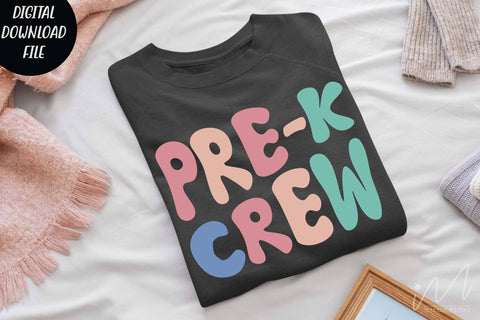 Pre-k crew svg, Pre-k t shirt svg, Pre-k teacher t shirt svg,Pre-k group shirt, Teacher t shirt, School svg, Back to school svg, cut files SVG Isabella Machell 