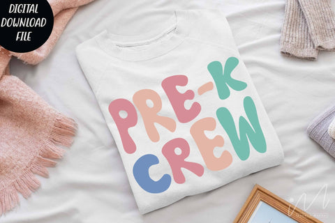 Pre-k crew svg, Pre-k t shirt svg, Pre-k teacher t shirt svg,Pre-k group shirt, Teacher t shirt, School svg, Back to school svg, cut files SVG Isabella Machell 