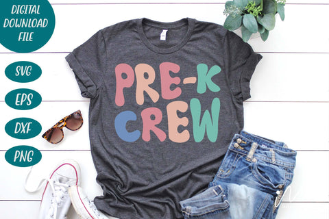 Pre-k crew svg, Pre-k t shirt svg, Pre-k teacher t shirt svg,Pre-k group shirt, Teacher t shirt, School svg, Back to school svg, cut files SVG Isabella Machell 