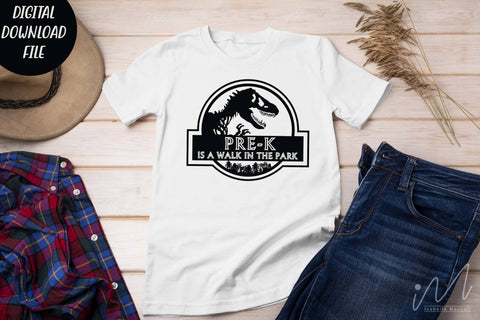 Pre-k is a walk in the park svg, Pre-k teacher cricut, first day of school svg, teacher t shirt svg SVG Isabella Machell 