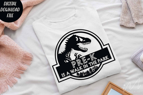 Pre-k is a walk in the park svg, Pre-k teacher cricut, first day of school svg, teacher t shirt svg SVG Isabella Machell 