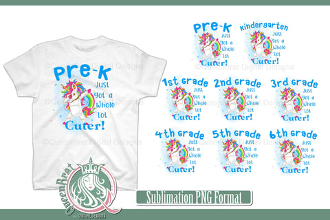 Pre-K Just Got Cuter Sublimation QueenBrat Digital Designs 