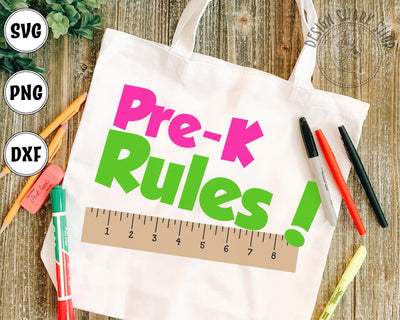 Pre K Rules SVG Design Shark 