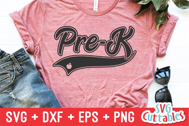Pre-K svg - Pre-K Cut File - Teacher - Swoosh - svg - dxf - eps - png - Cut File - Silhouette - Cricut - Digital Download SVG Svg Cuttables 