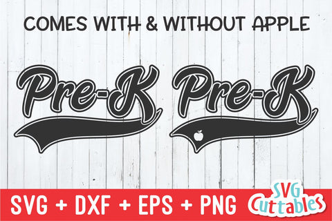 Pre-K svg - Pre-K Cut File - Teacher - Swoosh - svg - dxf - eps - png - Cut File - Silhouette - Cricut - Digital Download SVG Svg Cuttables 