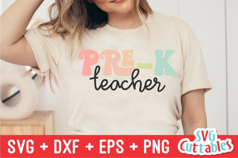 Pre-K Teacher svg - Pre-K Cut File - Teacher svg - dxf - eps - png - Cut File - Silhouette - Cricut - Digital Download SVG Svg Cuttables 