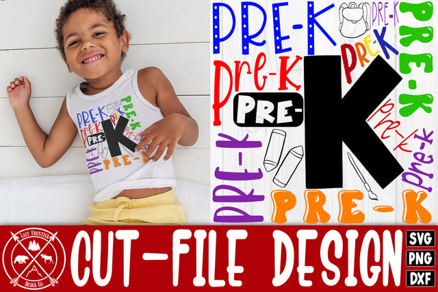 Pre-K Typography Cut File|Pre-K Grade SVG SVG Last Frontier Design Co. 