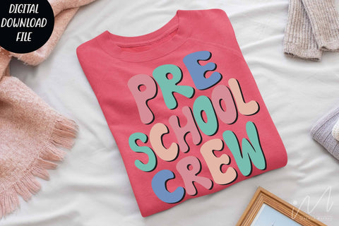 Pre school crew svg, School svg, Pre school svg, Back to school svg, Teacher t shirt,Teacher gift shirt, Teacher shirt cut files, SVG Isabella Machell 