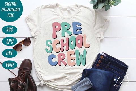 Pre school crew svg, School svg, Pre school svg, Back to school svg, Teacher t shirt,Teacher gift shirt, Teacher shirt cut files, SVG Isabella Machell 