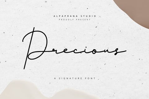 Precious - Signature Font Font Alpaprana Studio 