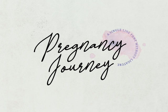 Pregnancy Journey - a Monoline Font Font nhfonts 