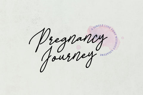 Pregnancy Journey - a Monoline Font Font nhfonts 
