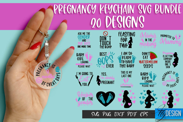 Pregnancy Keychain SVG Bundle | Pregnant Woman Quotes SVG Design | Funny Quotes SVG SVG Fly Design 
