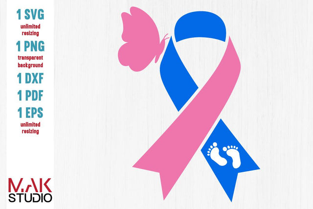Pregnancy loss ribbon awareness svg, Pregnancy loss ribbon awareness dxf, Pregnancy loss ribbon awareness svg file, Pregnancy loss cut file SVG MAKStudion 