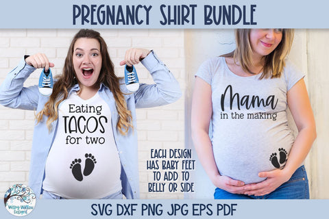 Pregnancy Shirt SVG Bundle SVG Wispy Willow Designs 