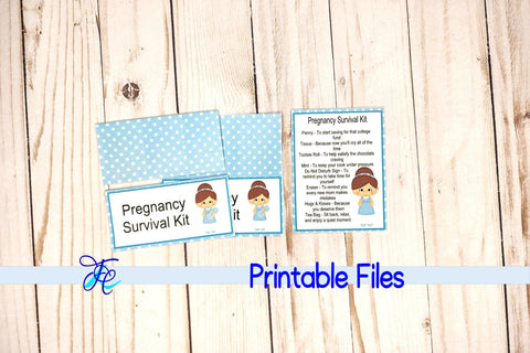 Pregnancy Survival Kit - Boy 3D Paper Family Creations 