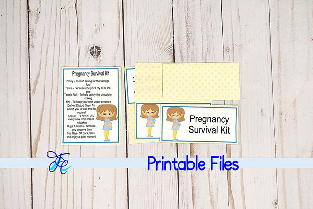 Pregnancy Survival Kit - Boy 3D Paper Family Creations 