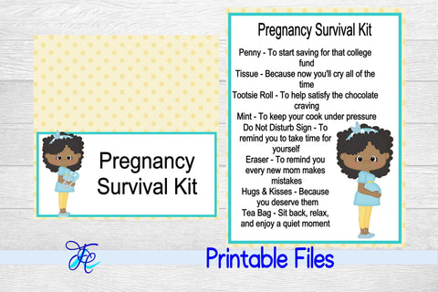 Pregnancy Survival Kit - Boy aa 3D Paper Family Creations 