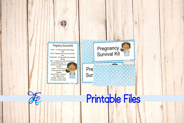 Pregnancy Survival Kit - Boy aa 3D Paper Family Creations 