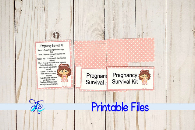 Pregnancy Survival Kit - Girl 3D Paper Family Creations 