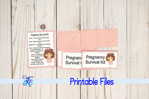 Pregnancy Survival Kit - Girl 3D Paper Family Creations 