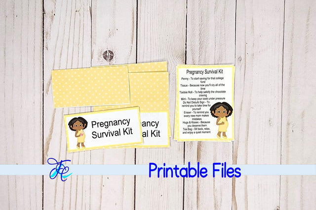 Pregnancy Survival Kit - Yellow aa 3D Paper Family Creations 