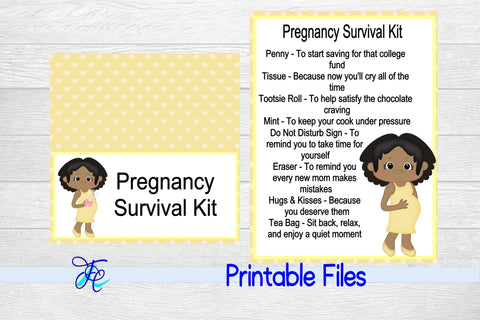 Pregnancy Survival Kit - Yellow aa 3D Paper Family Creations 