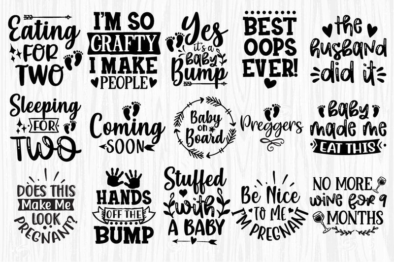 Pregnancy SVG Bundle, baby svg, pregnant svg, maternity svg - So Fontsy