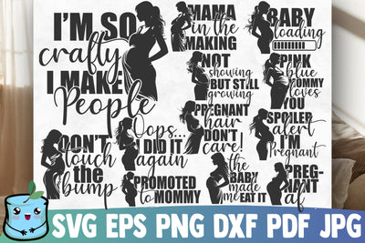 Pregnancy SVG Bundle SVG MintyMarshmallows 