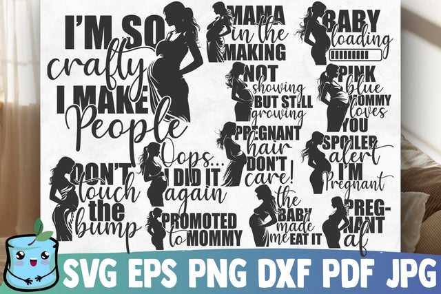 Pregnancy SVG Bundle SVG MintyMarshmallows 