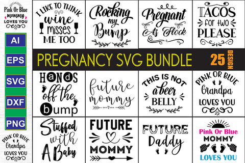 Pregnancy SVG Bundle SVG nirmal108roy 