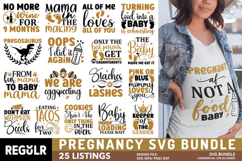 Pregnancy SVG Bundle SVG Regulrcrative 