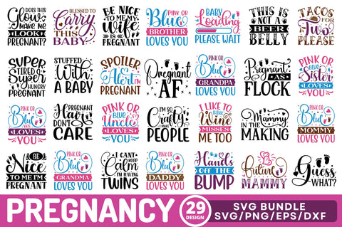 Pregnancy SVG Bundle SVG Regulrcrative 