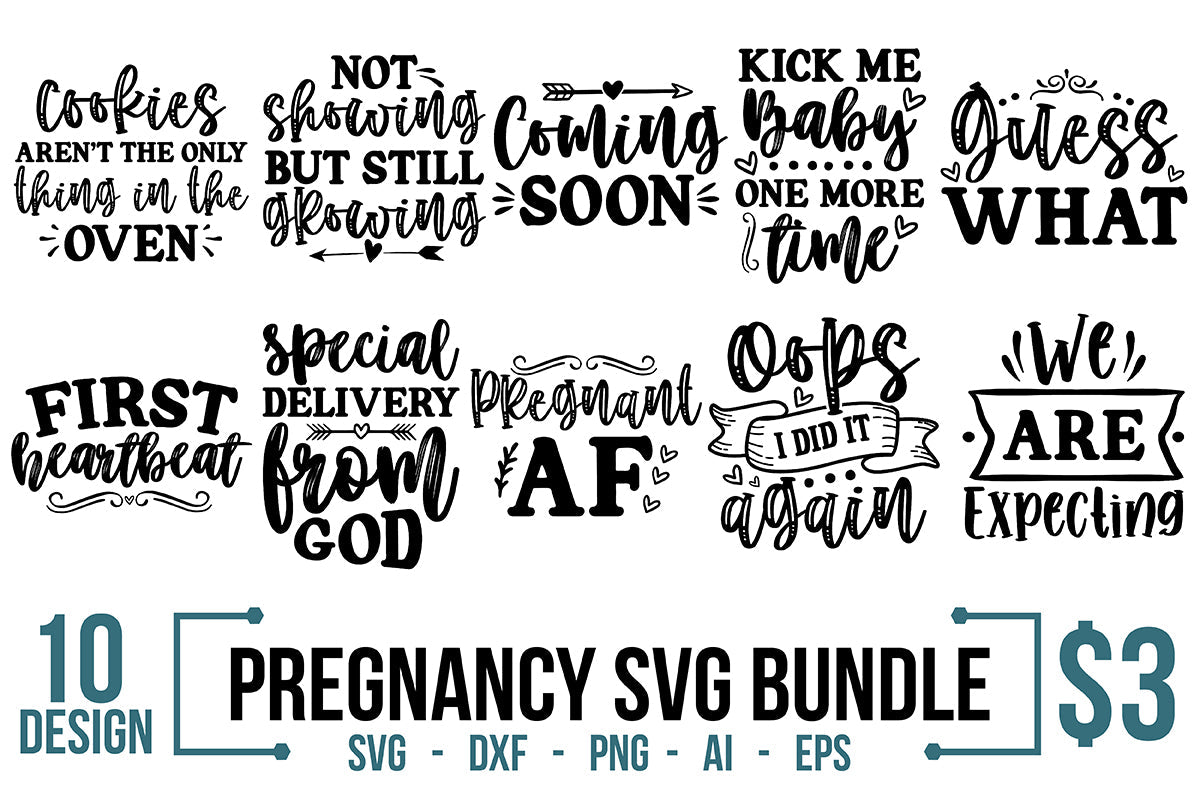 Pregnancy SVG Bundle, 6 Designs, Pregnancy Quotes SVG, Pregnancy Shirt SVG,  Hands Off The Bump SVG, Future Mommy SVG, All Of Me Loves All Of You SVG -  So Fontsy