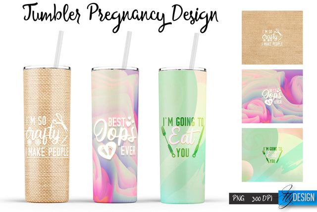 Pregnancy Tumblers | Pregnant Woman Tumbler Sublimation | PNG 20 Oz Tumbler | Sublimation Fly Design 