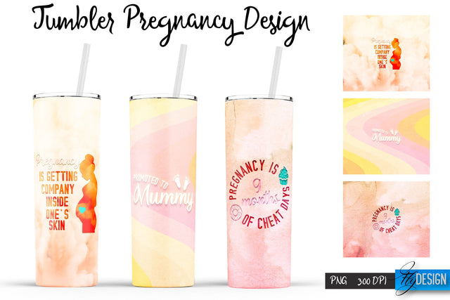 Pregnancy Tumblers | Pregnant Woman Tumbler Sublimation | PNG 20 Oz Tumbler | Sublimation Fly Design 
