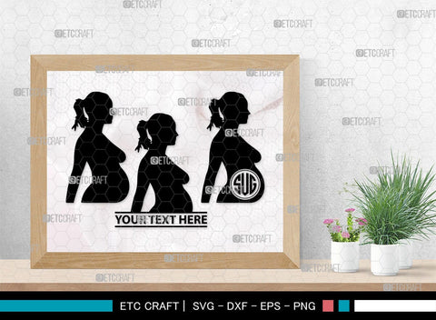 Pregnant Couple Monogram, Pregnant Couple Silhouette, Pregnant Couple SVG, Pregnant Svg, Husband And Wife Svg, SB00396 SVG ETC Craft 