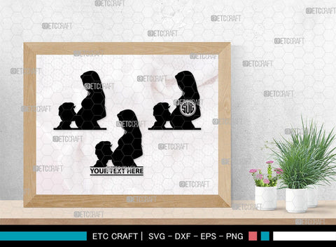 Pregnant Couple Monogram, Pregnant Couple Silhouette, Pregnant Couple SVG, Pregnant Svg, Husband And Wife Svg, SB00396 SVG ETC Craft 