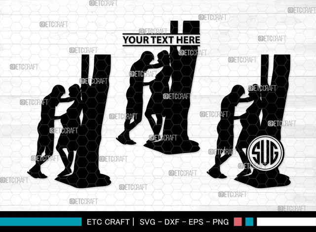 Pregnant Couple Monogram, Pregnant Couple Silhouette, Pregnant Couple SVG, Pregnant Svg, Husband And Wife Svg, SB00396 SVG ETC Craft 