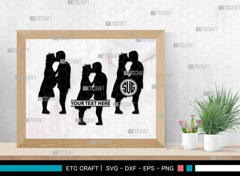 Pregnant Couple Monogram, Pregnant Couple Silhouette, Pregnant Couple SVG, Pregnant Svg, Husband And Wife Svg, SB00396 SVG ETC Craft 