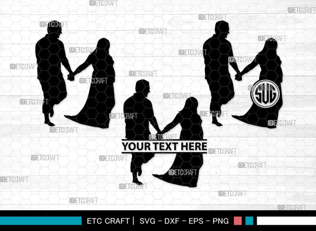 Pregnant Couple Monogram, Pregnant Couple Silhouette, Pregnant Couple SVG, Pregnant Svg, Husband And Wife Svg, SB00396 SVG ETC Craft 