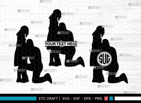 Pregnant Couple Monogram, Pregnant Couple Silhouette, Pregnant Couple SVG, Pregnant Svg, Husband And Wife Svg, SB00396 SVG ETC Craft 