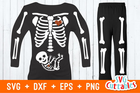Pregnant Skeleton | Halloween Svg Cuttables 