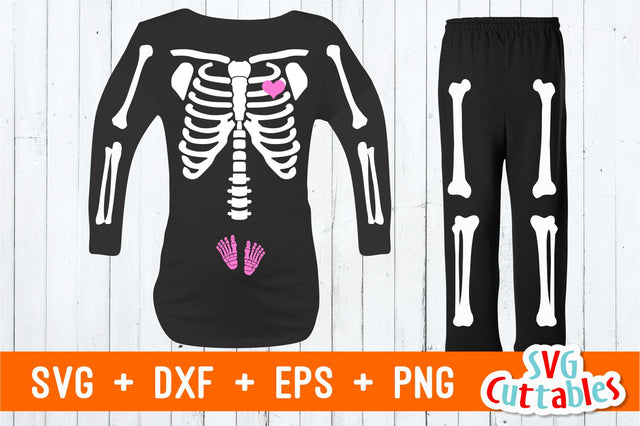 Pregnant Skeleton SVG Svg Cuttables 