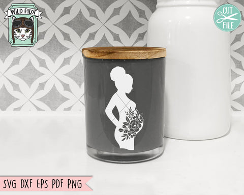 Pregnant Woman Flowers SVG File, Pregnancy Woman Floral SVG File, Fertility SVG, Pregnancy Cut File, Floral SVG, Female SVG File, Woman Cut File, Silhouette SVG SVG Wild Pilot 