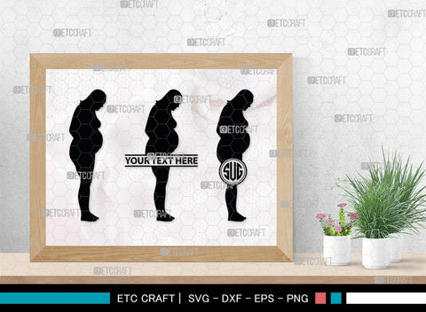 Pregnant Woman Monogram, Pregnant Woman Silhouette, Pregnant Woman SVG, Pregnant Lady Svg, Pregnancy Svg, Pregnant Mom Svg, SB00397 SVG ETC Craft 
