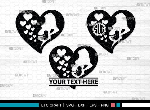 Pregnant Woman Monogram, Pregnant Woman Silhouette, Pregnant Woman SVG, Pregnant Lady Svg, Pregnancy Svg, Pregnant Mom Svg, SB00397 SVG ETC Craft 